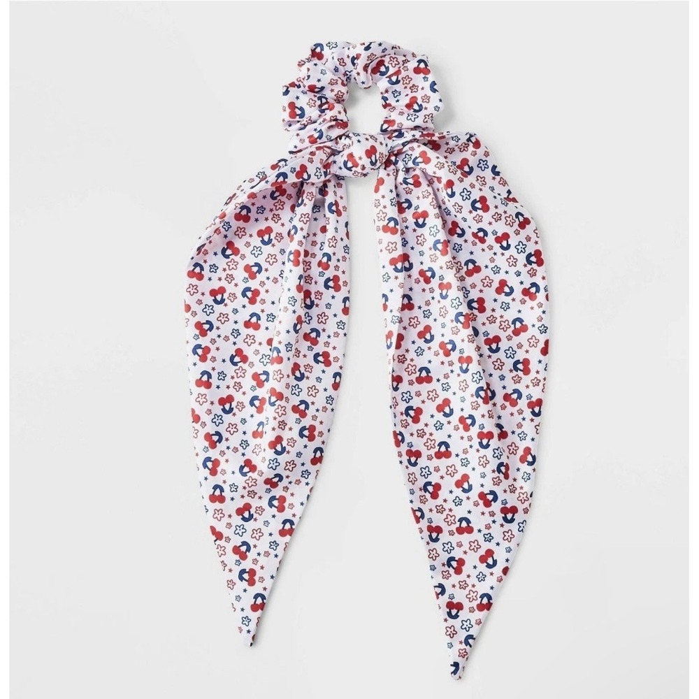 Americana Cherry Star‎ Print Hair Twister with Tails Multicolor NWT